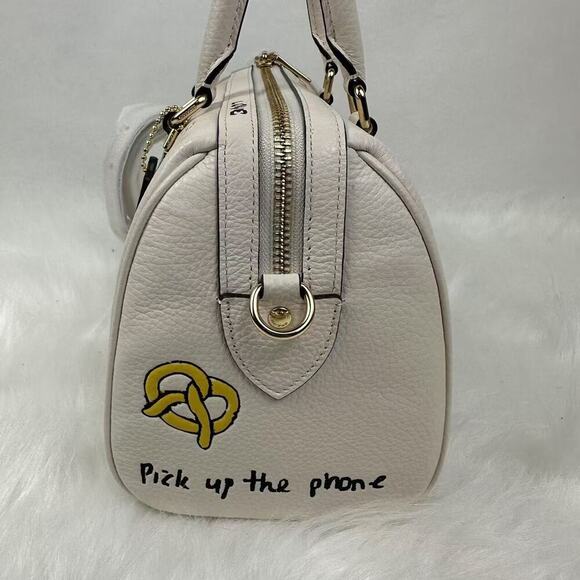 Coach Rowan Satchel Crossbody Bag With Sketch Print In Chalk Leather CAK19 NWT - Picture 3 of 13